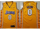 Nike Los Angeles Lakers #0 Kyle Kuzma 2019-20 Yellow City Jersey