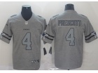 Dallas Cowboys #4 Dak Prescott Garoppolo Gray Team Logos Limited Jersey