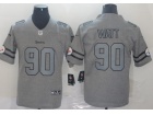 Pittsburgh Steelers #90 T.J. Watt Gray Team Logos Limited Jersey