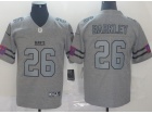 New York Giants #26 Saquon Barkley Gray Team Logos Limited Jersey