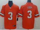 Denver Broncos #3 Drew Lock Orange Color Rush Limited Jersey