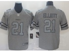 Dallas Cowboys #21 Ezekiel Elliott Gray Team Logos Limited Jersey