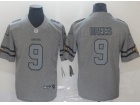 New Orleans Saints #9 Drew Brees Gray Team Logos Limited Jersey