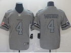 Houston Texans #4 Deshaun Waston Gray Team Logos Limited Jersey