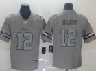 New England Patriots #12 Tom Brady Gray Team Logos Limited Jersey