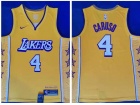 Nike Los Angeles Lakers #4 Alex Caruso 2019-20 Yellow City Jersey