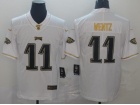 Philadelphia Eagles #11 Carson Wentz White Golden Edition 100th Season Jersey