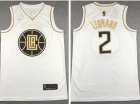 Nike Los Angeles Clippers #2 Kawhi Leonard White Golden Jersey