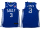 Duke Blue Devils #3 Tre Jones Blue Jersey