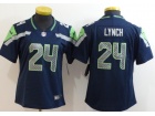 Woman Seattle Seahawks #24 Marshawn Lynch Blue Vapor Untouchable Limited Jersey