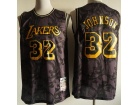 Los Angeles Lakers #32 Magic Johnson Black Camo Jersey