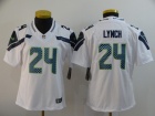 Woman Seattle Seahawks #24 Marshawn Lynch White Vapor Untouchable Limited Jersey