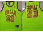 Chicago Bulls #23 Michael Jordan Fluorescence Green Jersey