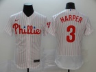 Nike Philadelphia Phillies #3 Bryce Harper White Pinstripes Jersey