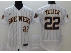 Nike Milwaukee Brewers #22 Christian Yelich White FlexBase Jersey