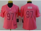 Woman San Francisco 49ers #97 Nick Bosa Pink Jersey