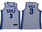 Duke Blue Devils #3 Tre Jones White Jersey