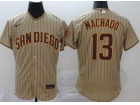 Nike San Diego Padres #13 Manny Machado Grey Flexbase Jersey