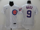 Nike Chicago Cubs #9 Javier Baez White Pinstripes Jersey