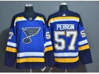 Adidas St.Louis Blues #57 David Perron Blue Hockey Jersey