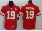 Kansas City Chiefs #19 Joe Montana Red Vapor Untouchable Limited Football Jersey