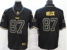 Kansas City Chiefs #87 Travis Kelce Black Golden Limited Jersey