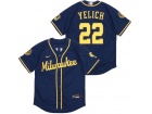 Nike Milwaukee Brewers #22 Christian Yelich Blue Cool Base Jersey