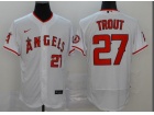 Nike Los Angeles Angels #27 Mike Trout White Flexbase Jersey