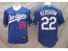 Nike Los Angeles Dodgers #22 Clayton Kershaw Blue Flexbase Jersey