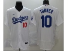 Nike Los Angeles Dodgers #10 Justin Turner White Flexbase Jersey