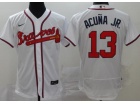 Nike Atlanta Braves #13 Ronald Acuna Jr.White Flexbase Jersey