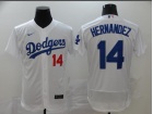 Nike Los Angeles Dodgers #14 Enrique Hernandez White Flexbase Jersey