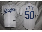 Nike Los Angeles Dodgers #50 Mookie Betts White Cool Base Jersey