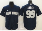 Nike New York Yankees #99 Aaron Judge Blue Cool Base Jersey