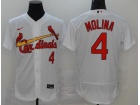 Nike St. Louis Cardinals #4 Yadier Molina White Flexbase Jersey