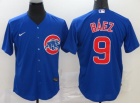 Nike Chicago Cubs #9 Javier Baez Blue Cool Base Jersey