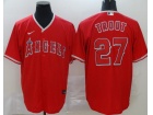 Nike Los Angeles Angels #27 Mike Trout Cool Base Jersey Red