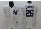 Nike New York Yankees #26 DJ LeMahieu White Cool Base Jersey