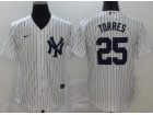 Nike New York Yankees #25 Gleyber Torres White Cool Base Jersey