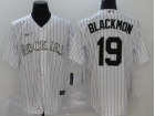 Nike Colorado Rockies #19 Charlie Blackmon White Cool Base Jersey