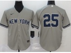 Nike New York Yankees #25 Gleyber Torres Grey Cool Base Jersey