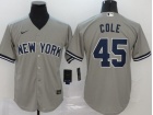 Nike New York Yankees #45 Gerrit Cole Grey Cool Base Jersey