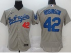 Nike Los Angeles Dodgers 42 Jackie Robinson Grey Flexbase Jersey