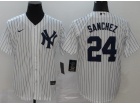 Nike New York Yankees #24 Gary Sanchez White Cool Base Jersey