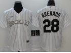 Nike Colorado Rockies #28 Nolan Arenado White Cool Base Jersey