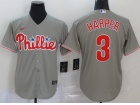 Nike Philadelphia Phillies #3 Bryce Harper Grey Cool Base Jersey