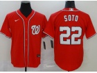 Nike Washington Nationals #22 Juan Soto Red Cool Base Jersey