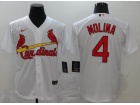 Nike St. Louis Cardinals #4 Yadier Molina White Jersey