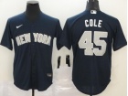 Nike New York Yankees #45 Gerrit Cole Blue Cool Base Jersey