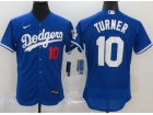 Nike Los Angeles Dodgers #10 Justin Turner Blue Flexbase Jersey